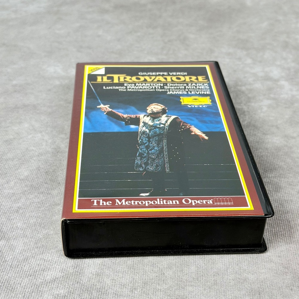 Verdi Il Trovatore VHS Pavarotti Marton Levine Metropolitan Opera Orchestra - Picture 3 of 8